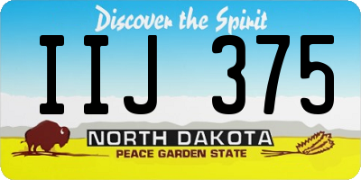 ND license plate IIJ375