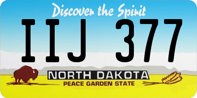 ND license plate IIJ377