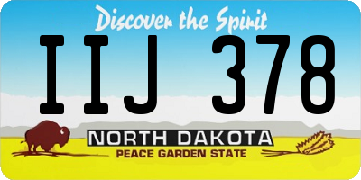 ND license plate IIJ378