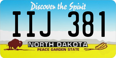 ND license plate IIJ381