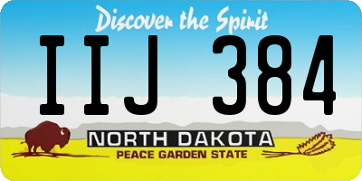 ND license plate IIJ384