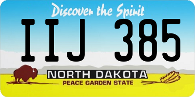 ND license plate IIJ385
