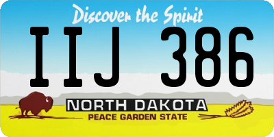 ND license plate IIJ386