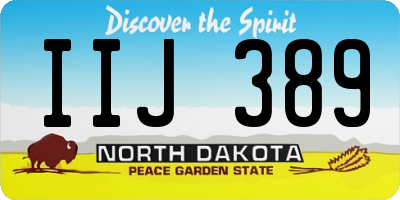 ND license plate IIJ389