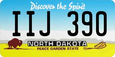 ND license plate IIJ390