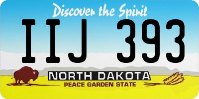 ND license plate IIJ393