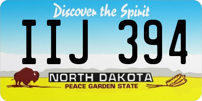 ND license plate IIJ394