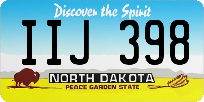 ND license plate IIJ398