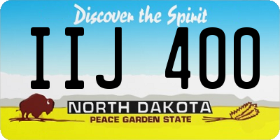 ND license plate IIJ400