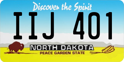 ND license plate IIJ401