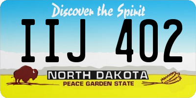 ND license plate IIJ402