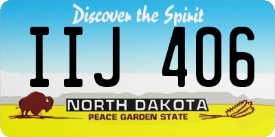 ND license plate IIJ406