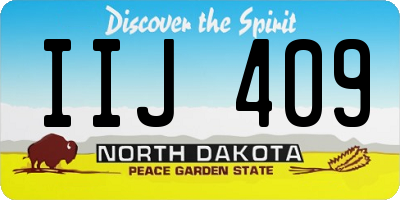 ND license plate IIJ409