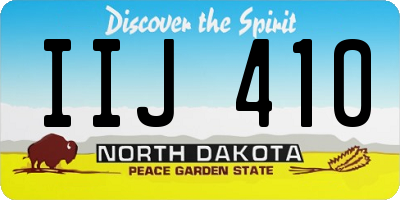 ND license plate IIJ410