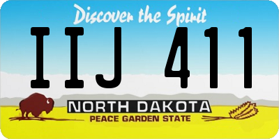 ND license plate IIJ411