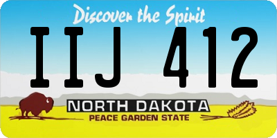 ND license plate IIJ412
