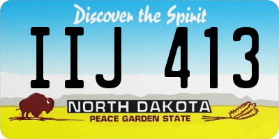 ND license plate IIJ413