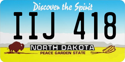 ND license plate IIJ418