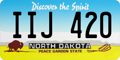 ND license plate IIJ420
