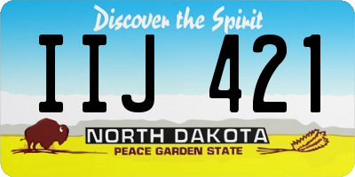 ND license plate IIJ421