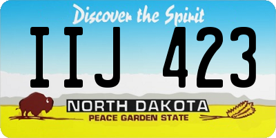 ND license plate IIJ423