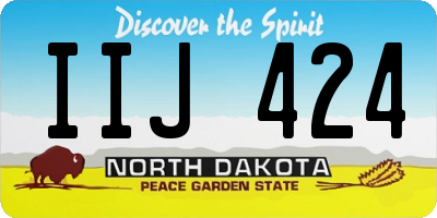ND license plate IIJ424