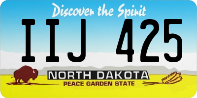 ND license plate IIJ425