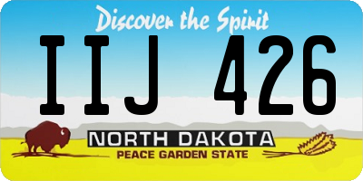 ND license plate IIJ426