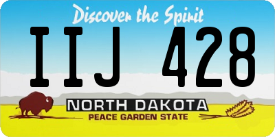 ND license plate IIJ428