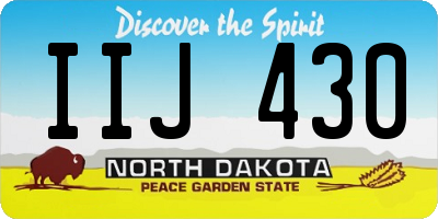 ND license plate IIJ430