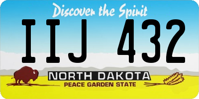 ND license plate IIJ432