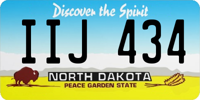 ND license plate IIJ434