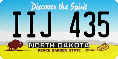 ND license plate IIJ435