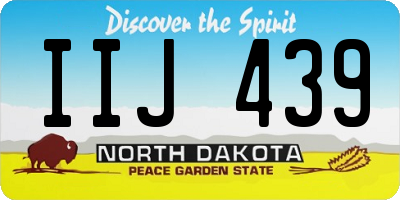 ND license plate IIJ439