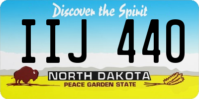 ND license plate IIJ440