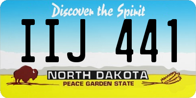 ND license plate IIJ441