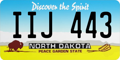 ND license plate IIJ443