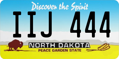 ND license plate IIJ444