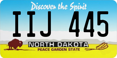 ND license plate IIJ445