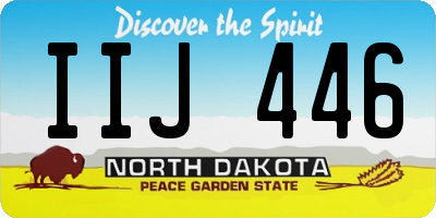 ND license plate IIJ446