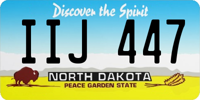 ND license plate IIJ447
