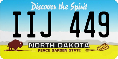 ND license plate IIJ449