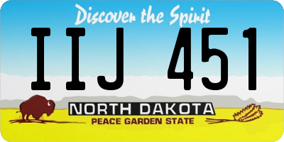 ND license plate IIJ451