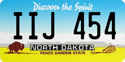 ND license plate IIJ454