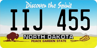 ND license plate IIJ455