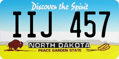 ND license plate IIJ457