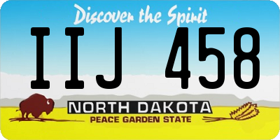 ND license plate IIJ458