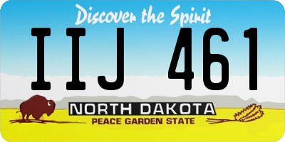 ND license plate IIJ461