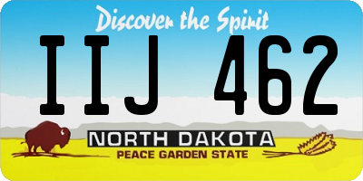 ND license plate IIJ462