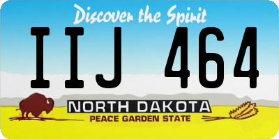 ND license plate IIJ464
